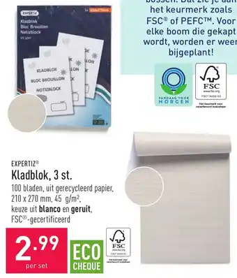 ALDI Expertiz Kladblok, 3 st. aanbieding