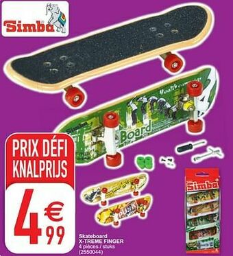 Skateboard x-treme finger