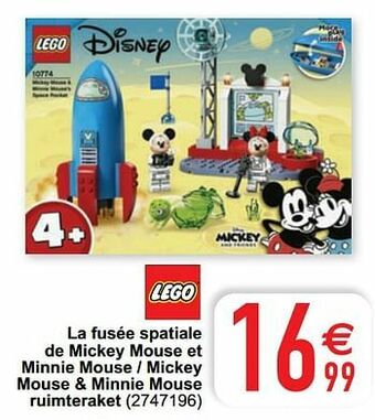 La fusée spatiale de mickey mouse et minnie mouse - mickey mouse + minnie mouse ruimteraket