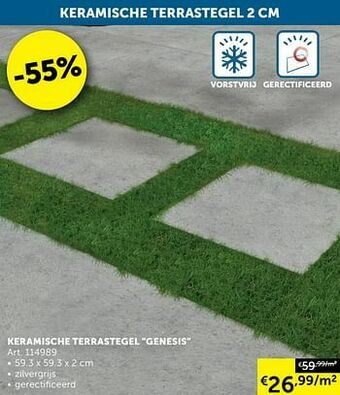 Zelfbouwmarkt Keramische terrastegel genesis aanbieding