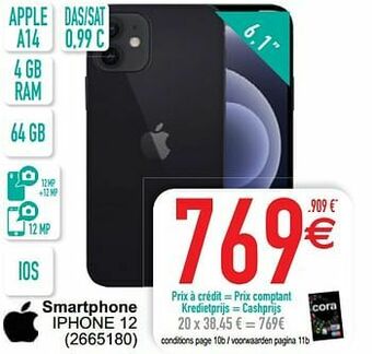 Cora Apple smartphone iphone 12 aanbieding