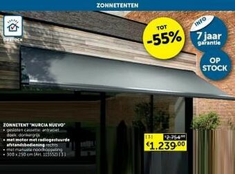 Zelfbouwmarkt Zonnetent murcia nuevo met motor met radiogestuurde afstandsbediening rechts aanbieding