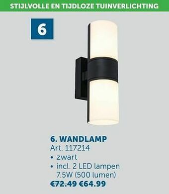 Zelfbouwmarkt Wandlamp aanbieding