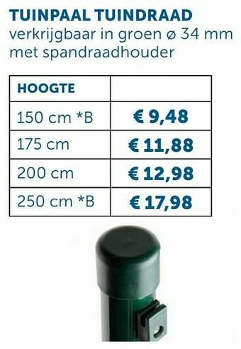 Zelfbouwmarkt Tuinpaal tuindraad aanbieding