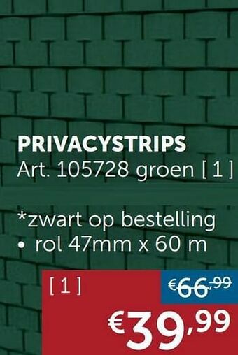 Privacystrips groen