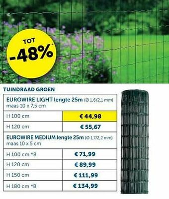 Zelfbouwmarkt Tuindraad groen aanbieding