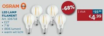 Zelfbouwmarkt Led lamp filament aanbieding