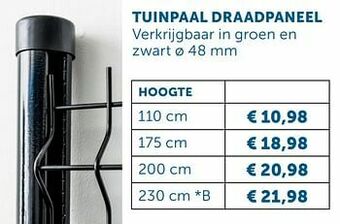 Zelfbouwmarkt Tuinpaal draadpaneel aanbieding