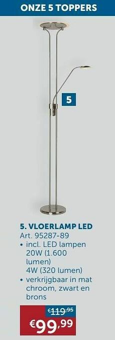 Zelfbouwmarkt Vloerlamp led aanbieding
