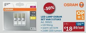 Zelfbouwmarkt Led lamp osram set van 3 stuks aanbieding