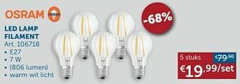 Zelfbouwmarkt Led lamp filament aanbieding