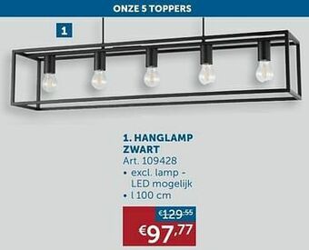 Hanglamp zwart