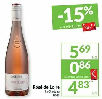 Intermarché Rosé de loire lacheteau rosé aanbieding