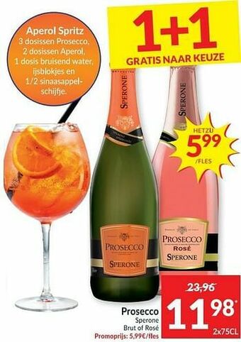 Intermarché Prosecco sperone brut of rosé aanbieding