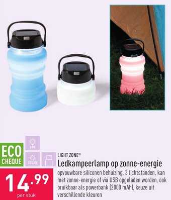 ALDI Light zone Ledkampeerlamp op zonne-energie aanbieding