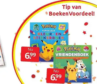 Boekenvoordeel Pokémon kleur en stickerboek, pokémon vriendenboek aanbieding