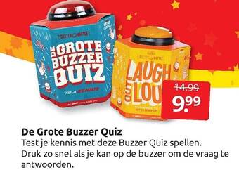 Boekenvoordeel De grote buzzer quiz aanbieding