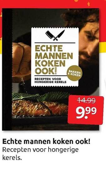 Boekenvoordeel Echte mannen koken ook! aanbieding