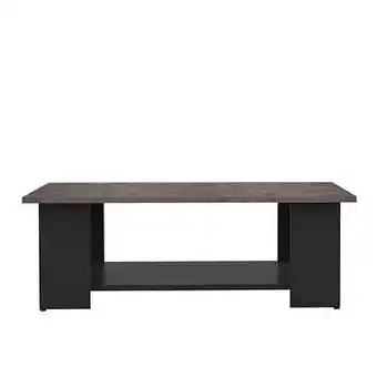 Leen Bakker Symbiosis salontafel kvam - eiken-/betonkleur - 37x80x53 cm - Leen Bakker aanbieding