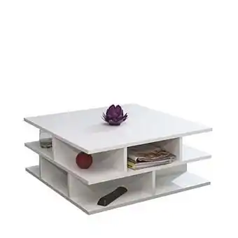 Leen Bakker Symbiosis salontafel ligarda - wit -28,9x70x70 cm - Leen Bakker aanbieding