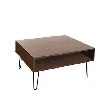 Leen Bakker Symbiosis salontafel lardal - walnootkleur - 42,2x89x67 cm - Leen Bakker aanbieding