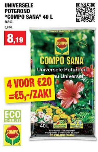 Universele potgrond compo sana 40L