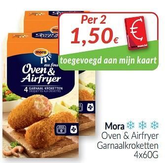 Intermarché Mora oven + airfryer garnaalkroketten 4 x 60g aanbieding