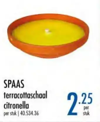 Horeca totaal Spaas terracottaschaal citronella aanbieding