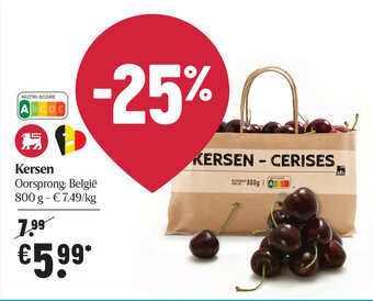 Delhaize Kersen aanbieding