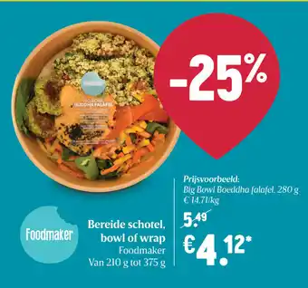 Delhaize Bereide schotel, bowl of wrap aanbieding