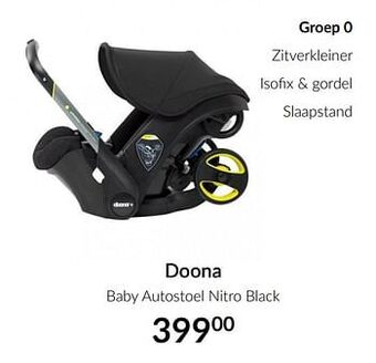 BabyPark Doona baby autostoel nitro black aanbieding