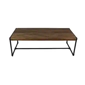 Leen Bakker Hsm collection salontafel dymas - naturelkleur/zwart - 120x60x40 cm - Leen Bakker aanbieding