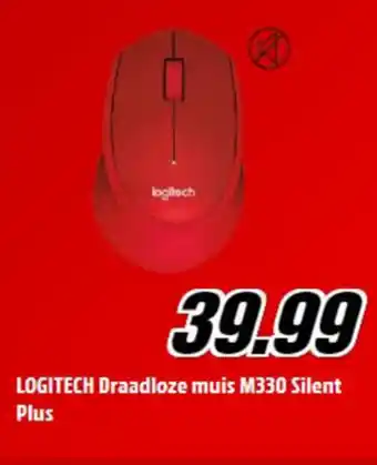 MediaMarkt Logitech draadloze muis m330 silent plus aanbieding