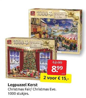 Boekenvoordeel Legpuzzel kerst aanbieding