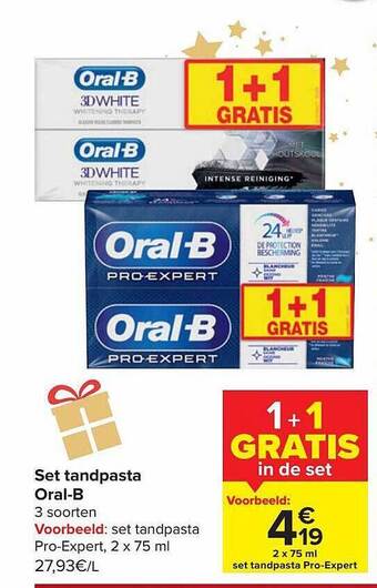 Set tandpasta oralb