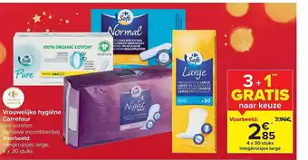 Carrefour Market Vrouwelijke hygiёne aanbieding