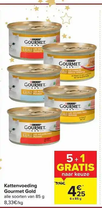 Carrefour Market Kattenvoeding gourmet gold aanbieding