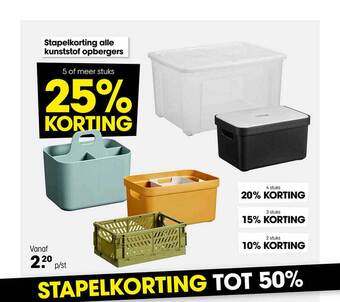 Kwantum Kunststof opbergers aanbieding