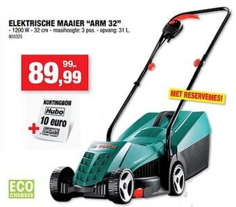 Hubo Bosch elektrische maaier arm 32 aanbieding