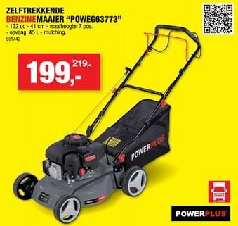 Hubo Powerplus zelftrekkende benzinemaaier poweg63773 aanbieding