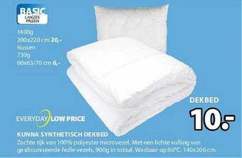 Jysk Everyday low price sknna synthetisch dekbed aanbieding