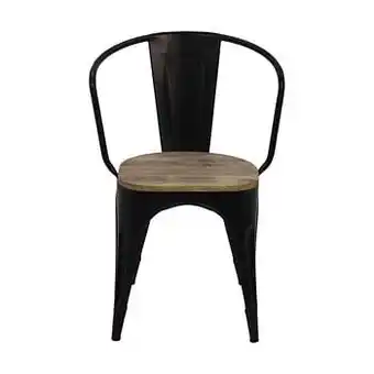 Leen Bakker Hsm collection eetkamerstoel Bink - mangohout - naturel/zwart - Leen Bakker aanbieding