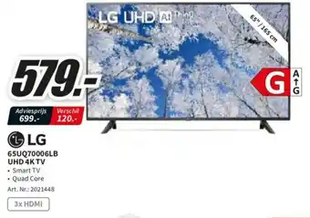 MediaMarkt LG 65UQ70006LB UHD 4K TV aanbieding