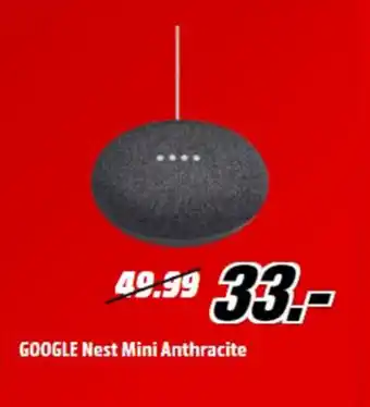 MediaMarkt Google nest mini anthracite aanbieding