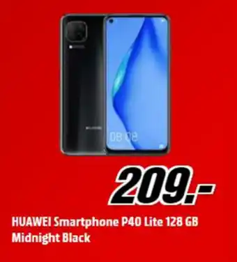 MediaMarkt Huawei smartphone p40 lite 128 gb midnight black aanbieding