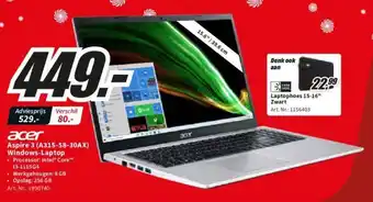 MediaMarkt Acer Aspire 3 (A315-58-30AX) Windows-Laptop aanbieding