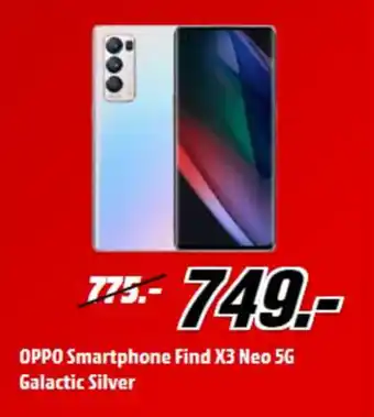 MediaMarkt Oppo smartphone find x3 neo 5g galactic silver aanbieding