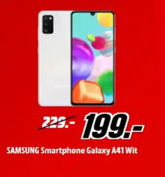 MediaMarkt Samsung smartphone galaxy a41 wit aanbieding