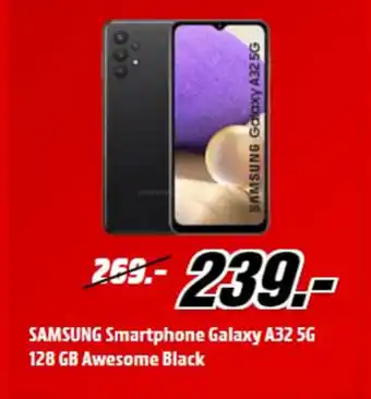 MediaMarkt Samsung smartphone galaxy a32 5g 128 gb awesome black aanbieding