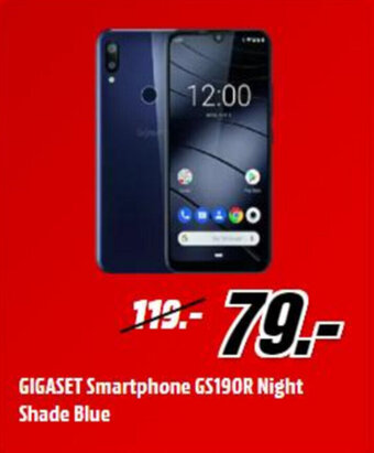 MediaMarkt Gigaset smartphone gs190r night shade blue aanbieding
